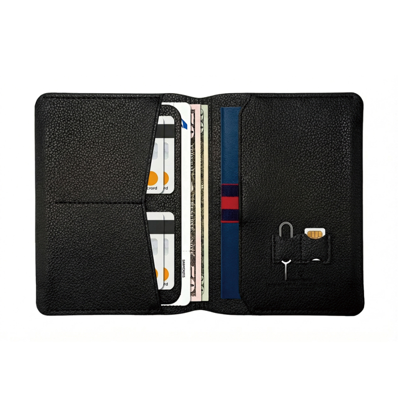 Wiwu Master Passport Wallet, PU Leather Wallet with RFID Card and SIM Card Slots - 2