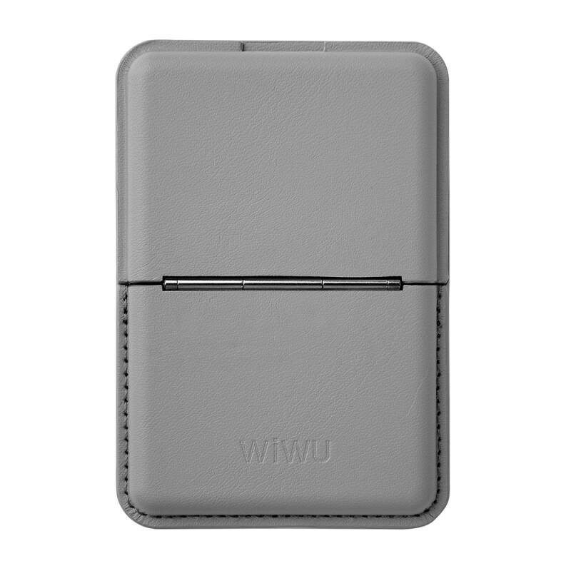 Wiwu MW-001 Pop-Up Simple Design 3-Chamber PU Magnetic Stand Card Holder - 5