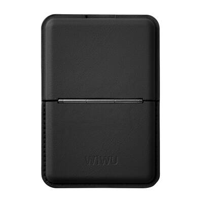 Wiwu MW-001 Pop-Up Simple Design 3-Chamber PU Magnetic Stand Card Holder - 4