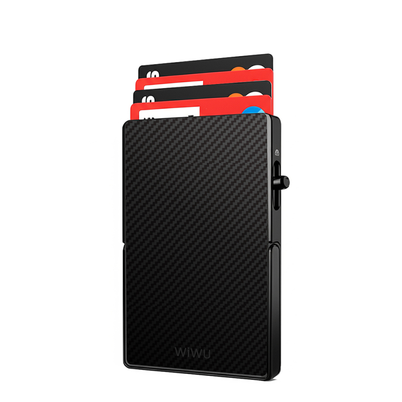 Wiwu MW-007 Warriors Pop-Up Buton Tasarımlı Magnetik Aramid Fiber Metal Standlı Kartlık - 2