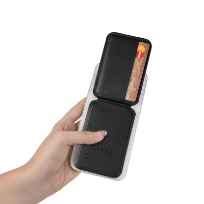 Wiwu MW-007P Magnetik Standlı Kartlık Kablosuz Şarj Uyumlu FindMy ve Find Hub Özellikli Mag Wallet - 6
