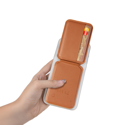 Wiwu MW-007P Magnetik Standlı Kartlık Kablosuz Şarj Uyumlu FindMy ve Find Hub Özellikli Mag Wallet - 7