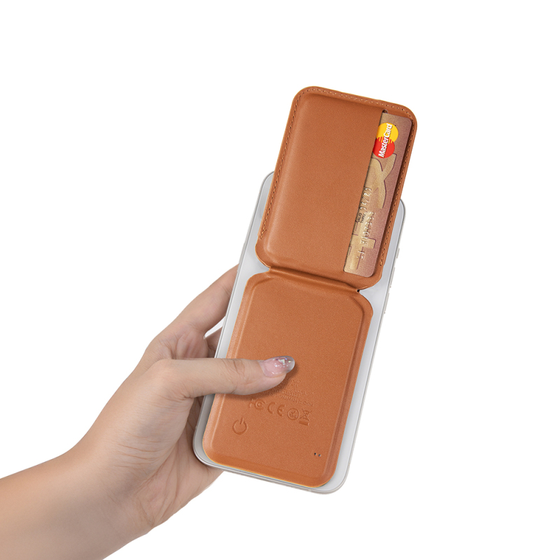 Wiwu MW-007P Magnetik Standlı Kartlık Kablosuz Şarj Uyumlu FindMy ve Find Hub Özellikli Mag Wallet - 7