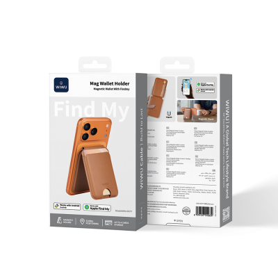 Wiwu MW-007P Magnetik Standlı Kartlık Kablosuz Şarj Uyumlu FindMy ve Find Hub Özellikli Mag Wallet - 10