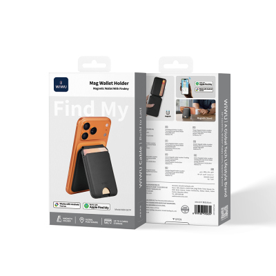 Wiwu MW-007P Magnetik Standlı Kartlık Kablosuz Şarj Uyumlu FindMy ve Find Hub Özellikli Mag Wallet - 11