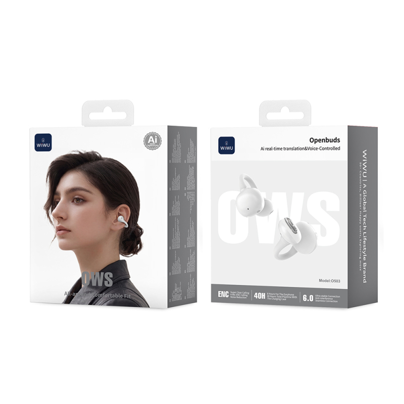 Wiwu O503 Openbuds Series Bluetooth In-Ear Headphones with Real-Time AI Translation and ENC Technology v6.0 - 14