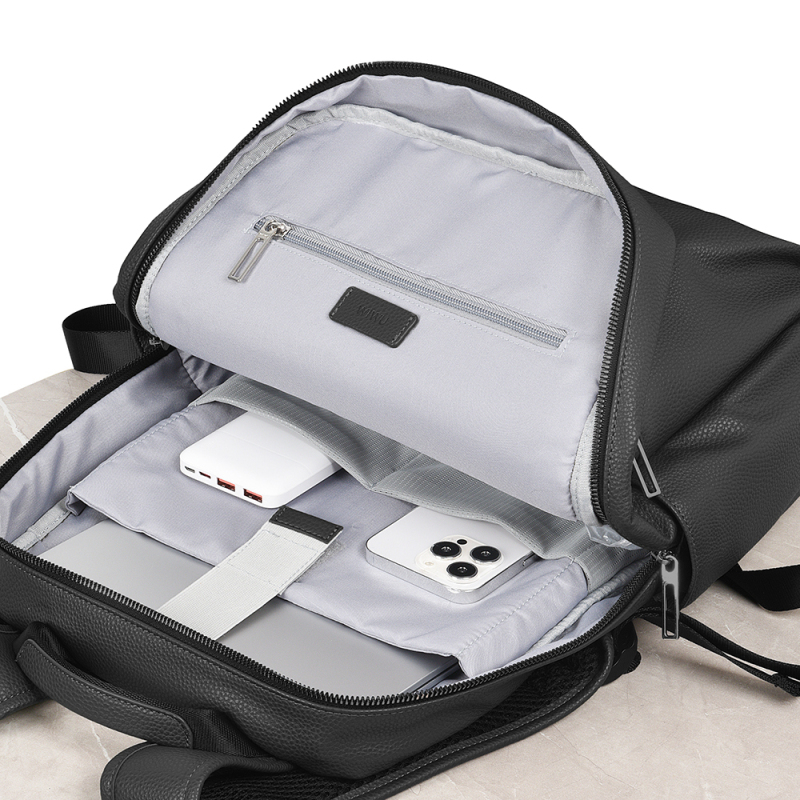 Wiwu Osun Series Metal Logo PU Leather Laptop Backpack - 5