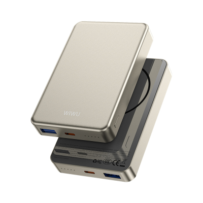 Wiwu P15-1 LED Işık Göstergeli Ultra İnce PD 20W Kablosuz Powerbank 10000mAh 15W - 14