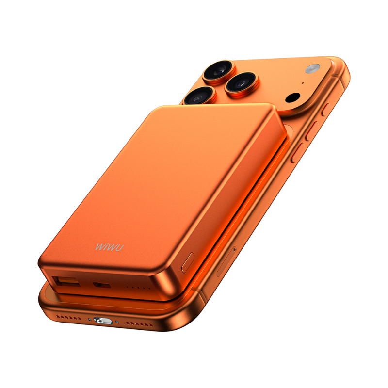 Wiwu P15-1 Ultra Slim PD 20W Wireless Powerbank with LED Indicator 10000mAh 15W - 7