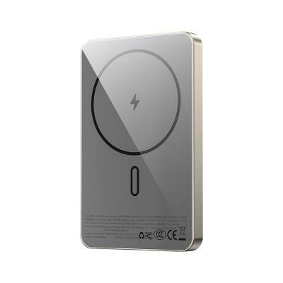 Wiwu P15 LED Işık Göstergeli Ultra İnce PD 20W Kablosuz Powerbank 5000mAh 15W - 4