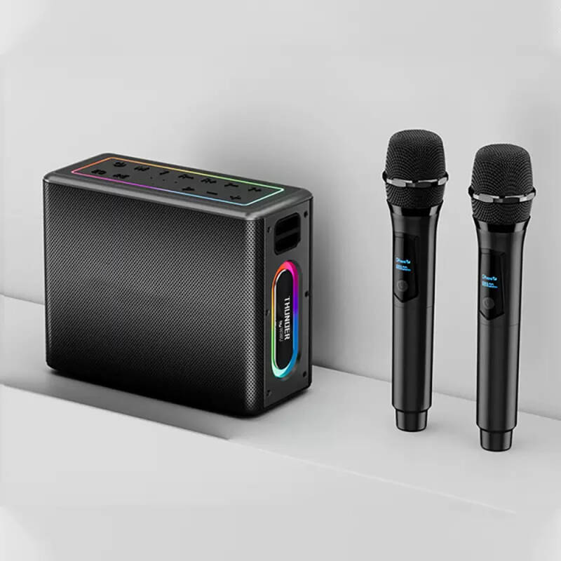 Wiwu P19 Thunder Bluetooth Speaker Hoparlör ve Karaoke Bluetooth Çift Mikrofon - 8