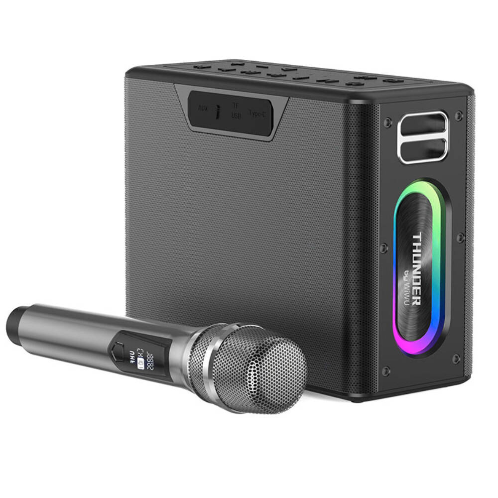 Wiwu P19 Thunder Bluetooth Speaker Hoparlör ve Karaoke Bluetooth Çift Mikrofon - 2
