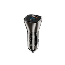 Wiwu PC500 72W PD QC3.0 Ultra Fast Charging Supported Digital Display Car Charger Head - 1