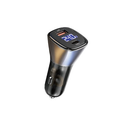 Wiwu PC500 72W PD QC3.0 Ultra Fast Charging Supported Digital Display Car Charger Head - 2