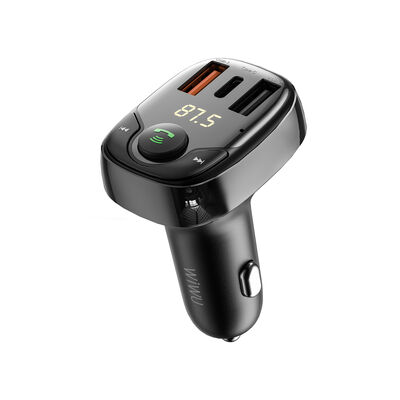 Wiwu PC600 36W Quick Charge Supported Digital Display Bluetooth FM Transmitter - 1