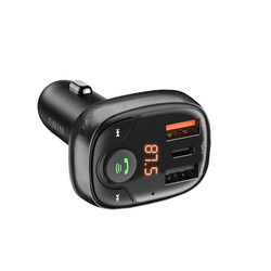 Wiwu PC600 36W Quick Charge Supported Digital Display Bluetooth FM Transmitter - 5