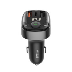 Wiwu PC600 36W Quick Charge Supported Digital Display Bluetooth FM Transmitter - 4