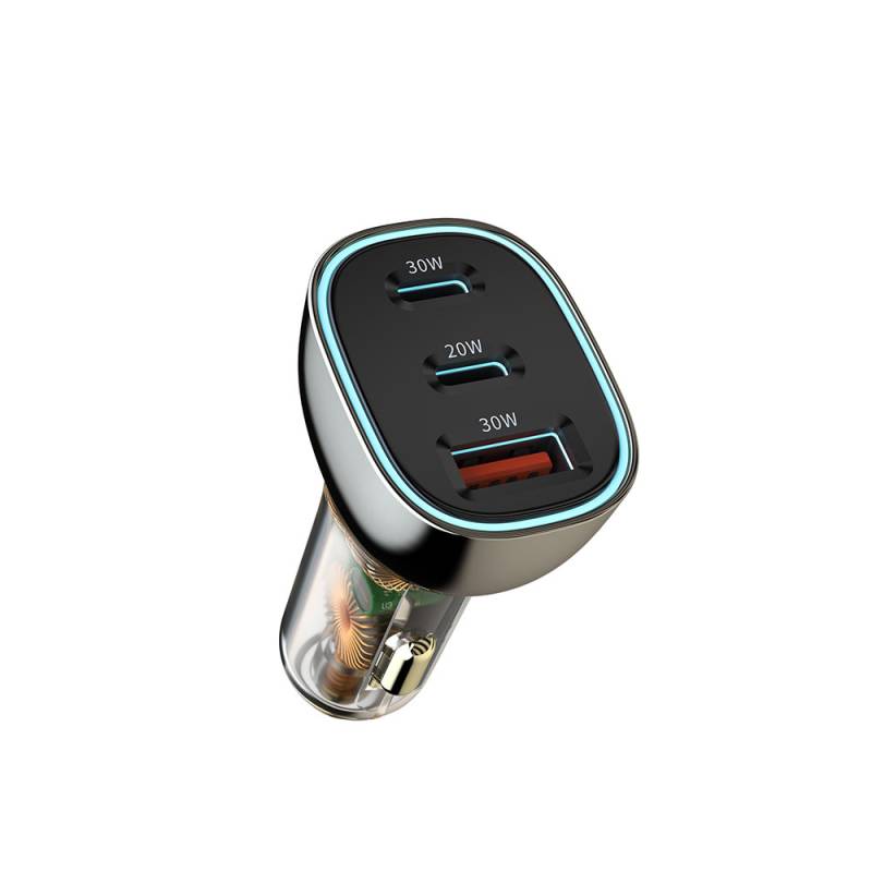 Wiwu PC700 Zhitou Series 80W PD QC 3.0 Ultra Fast Charge Car Charger with Transparent Appearance - 4
