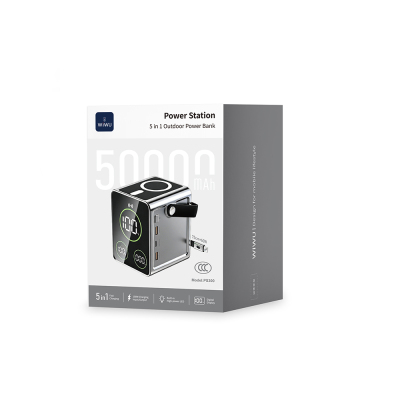 Wiwu PS300 M-safe Charging Station with Digital LED Display and 60W 5-in-1 Charging Feature - 10