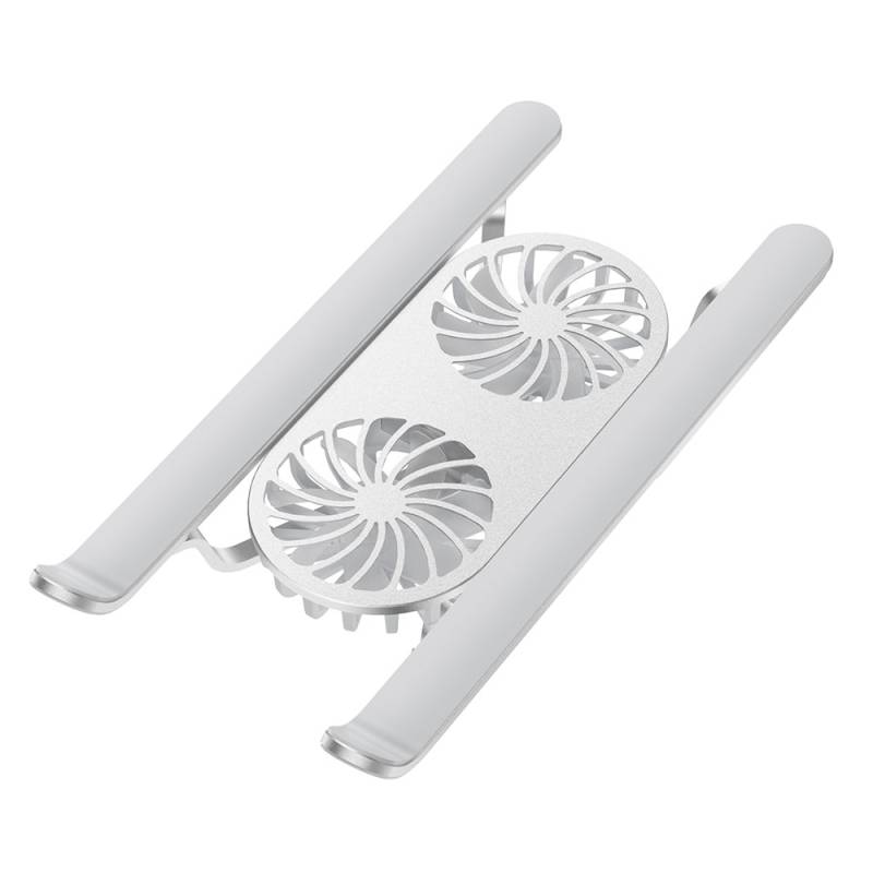 Wiwu S400 Pro Dual Fan Illuminated Foldable Adjustable Laptop Stand 5W 3000RPM - 3