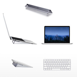 Wiwu S900 Yıkanabilir Yapıştırıcılı Mini Laptop Standı 2 Farklı Yükseklik Ayarı 11-17 inc Uyumlu - 9