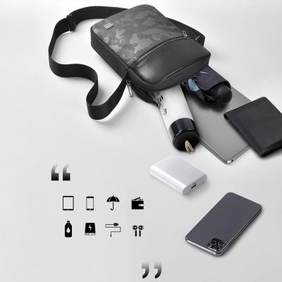 Wiwu Salem Series Sling Waterproof Polyester Fabric Crossbody Bag - 12