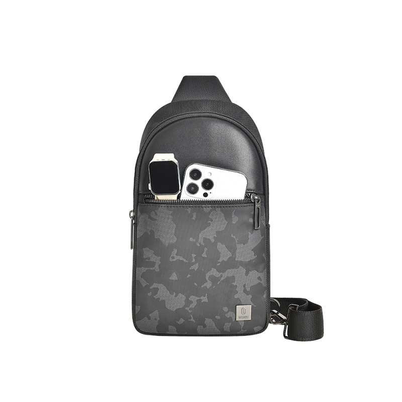Wiwu Salem Serisi Crossbody Su Geçirmez Polyester Kumaş Omuz Askılı Çapraz Vücut Çantası - 4