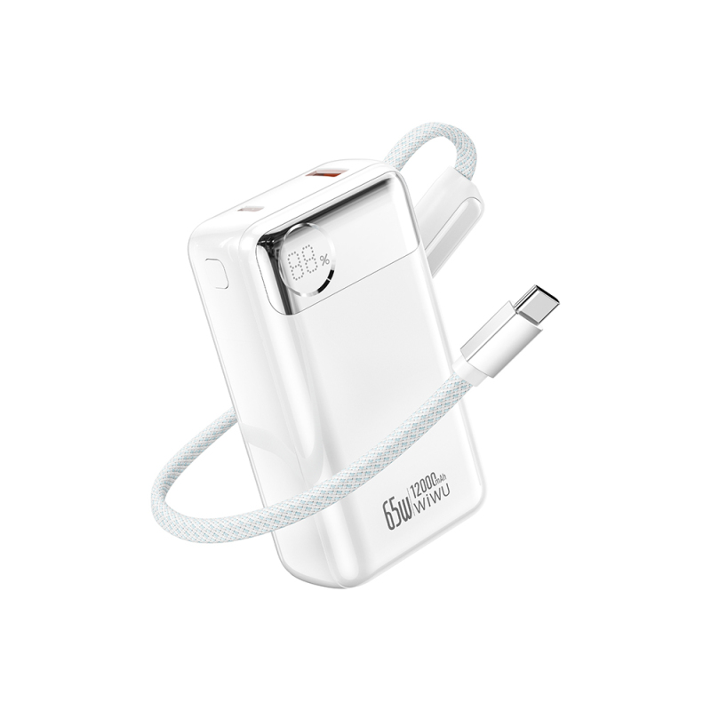 Wiwu T132 Power Plus Series Type-C Wired PD Powerbank 65W 12000mAh - 2