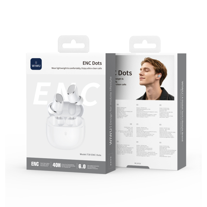 Wiwu T39 ENC Technology Water Resistant In-Ear Bluetooth Headphones v6.0 - 11