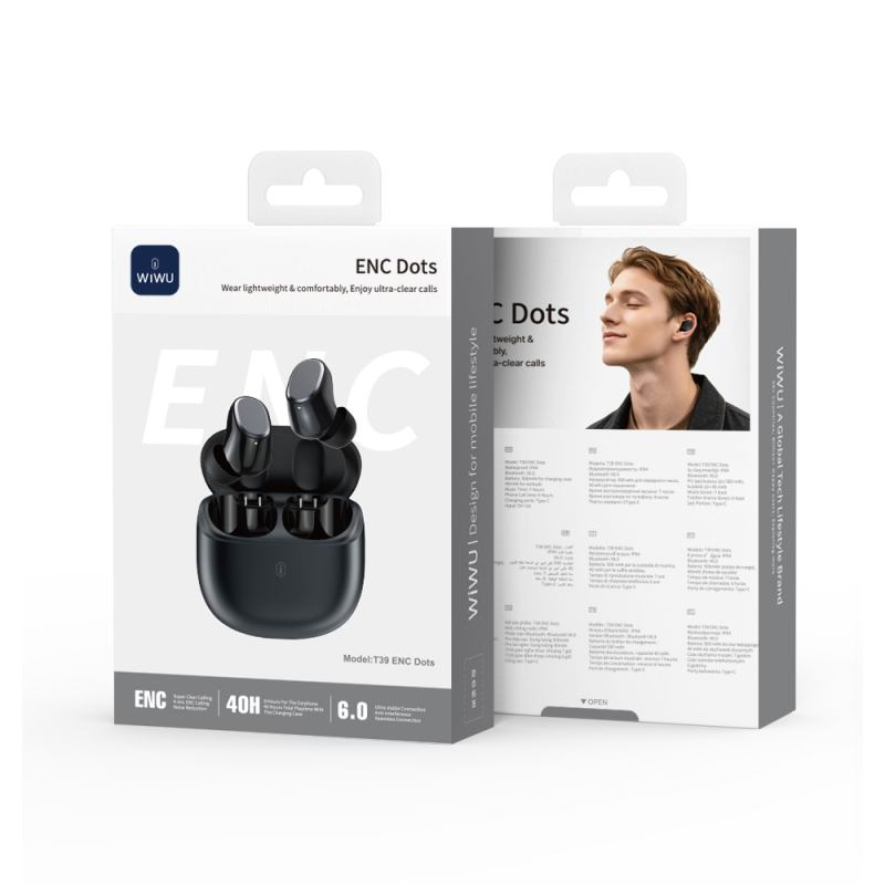 Wiwu T39 ENC Technology Water Resistant In-Ear Bluetooth Headphones v6.0 - 12