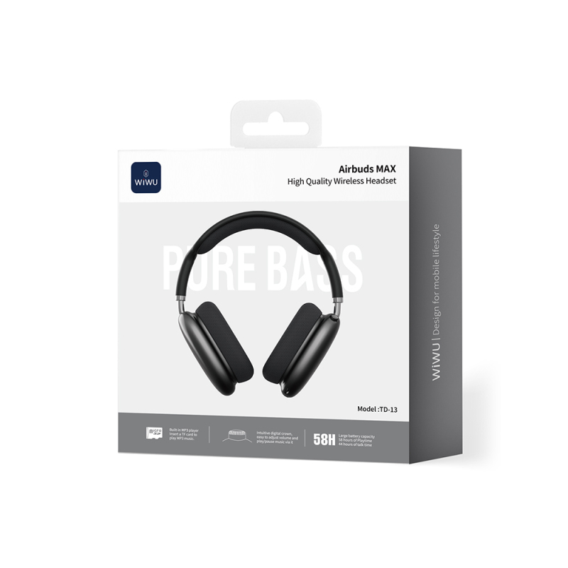 Wiwu TD-13 Airbuds Max Pure Bass Özellikli Kulak Üstü Bluetooth Kulaklık v6.0 - 16