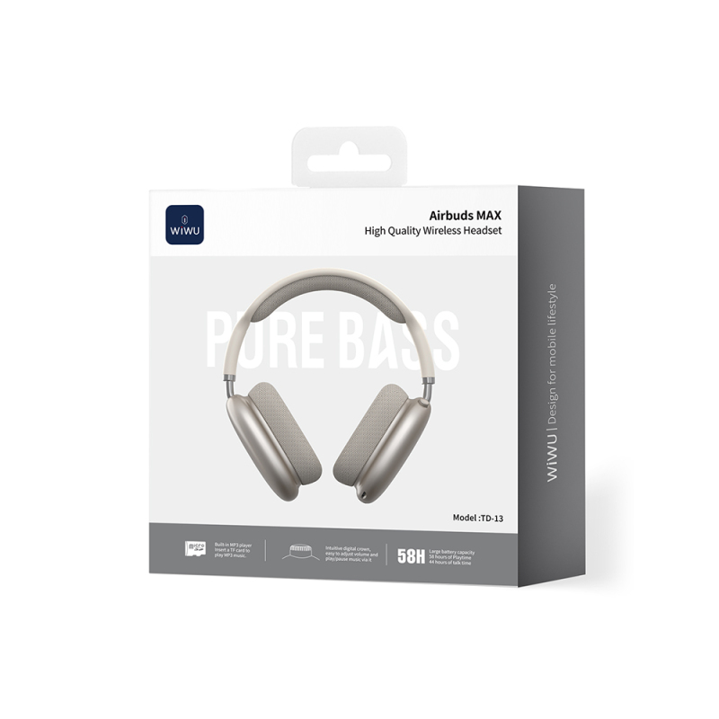 Wiwu TD-13 Airbuds Max Pure Bass Özellikli Kulak Üstü Bluetooth Kulaklık v6.0 - 17