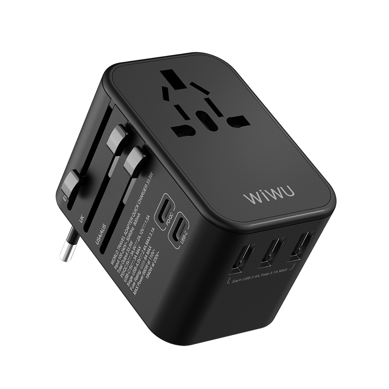 Wiwu UA-303 Multi Universal TR/US/UK/AUS/EU Compatible Charging Adapter 33.5W - 1