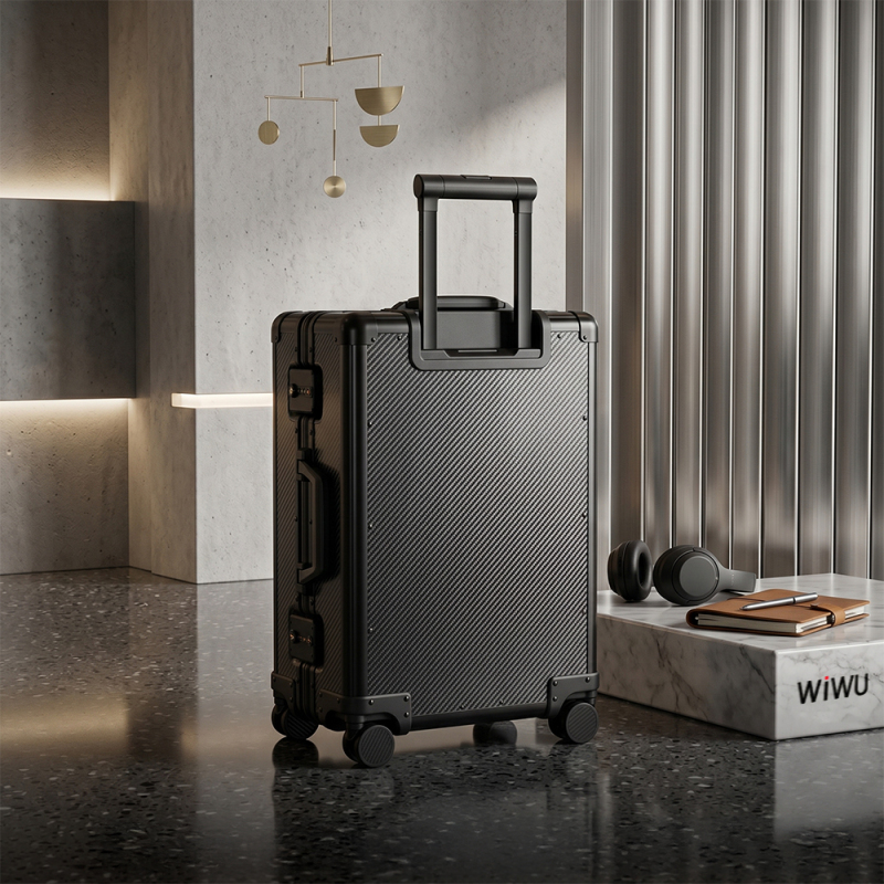 Wiwu Warriors Carbon Series Fingerprint Lock Kevlar Aramid Fiber Wheeled Suitcase 20 Inch - 4