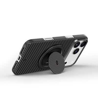 Wiwu Warriors Serisi Aramid Fiber 360 Derece Dönebilen Magnetik Ring Stand Telefon Tutucu - 5