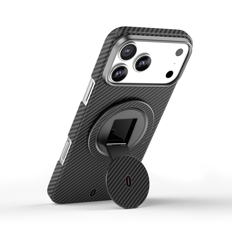 Wiwu Warriors Serisi Aramid Fiber 360 Derece Dönebilen Magnetik Ring Stand Telefon Tutucu - 8