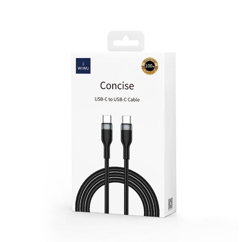 Wiwu WI-C017 Concise Series Type-C to Type-C PD Data Cable 100W 1.2 Meters - 5