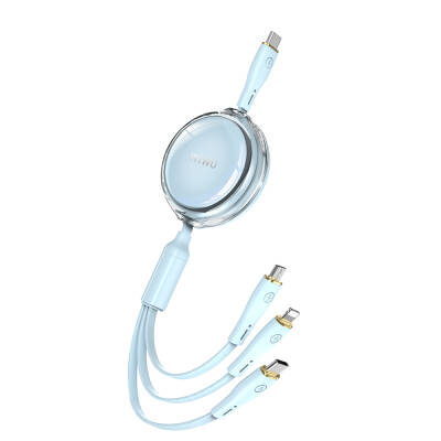 Wiwu Wi-C023 Vigor Series 3in1 Type-C Lightning Micro USB Reel Data and Charging Cable 100W 1.5M - 6