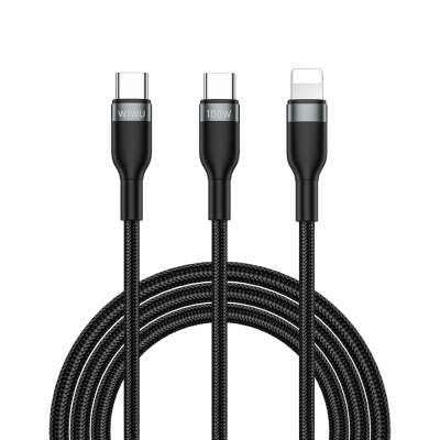 Wiwu Wi-C029 Concise Series 2in1 Type-C to Lightning PD Data and Charging Cable 100W 1.2M - 1