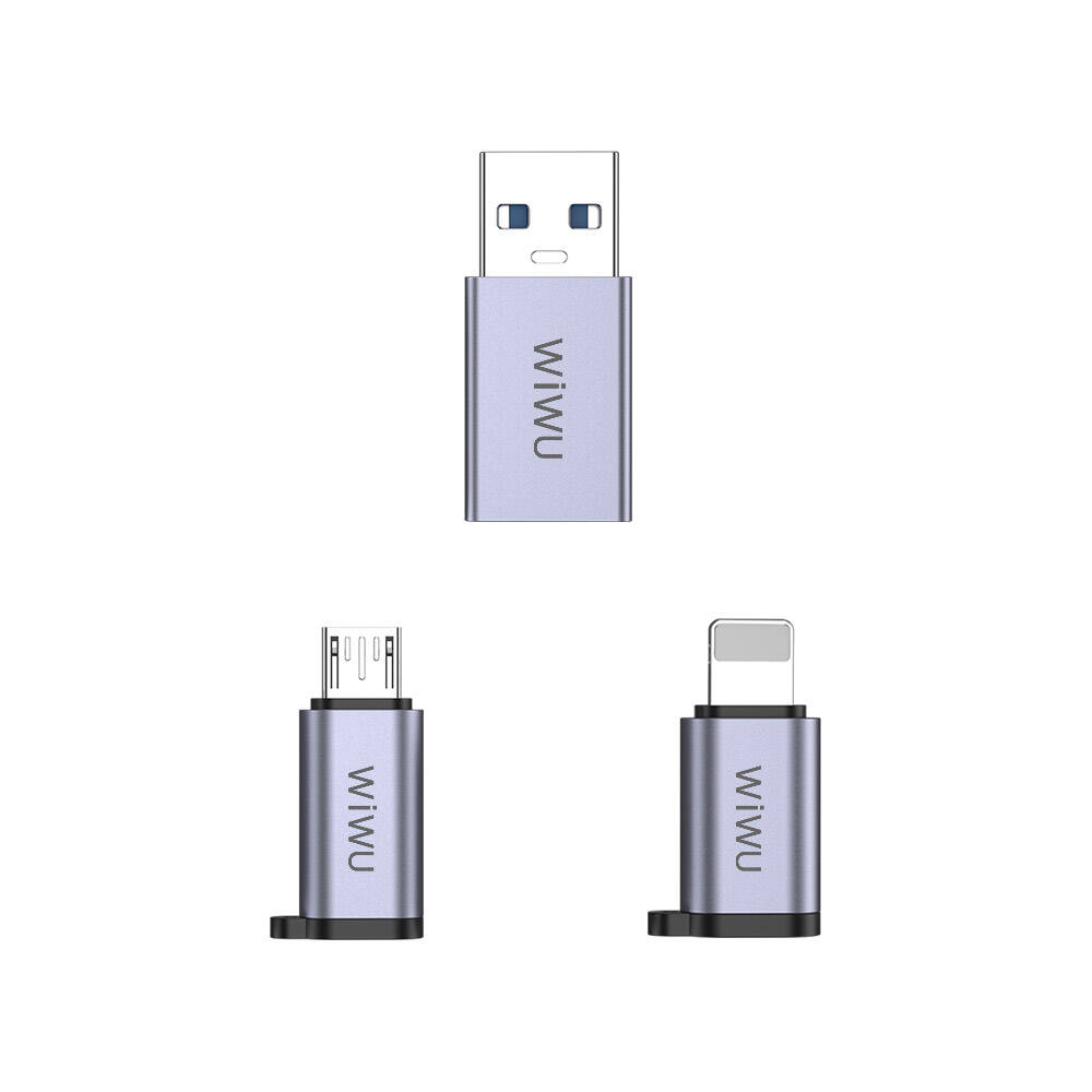 Wiwu Wi-C031 Concise Series 3in1 Type-C to USB-A/Type-C/Lightning Adapter Package - 5