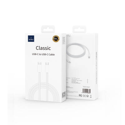 Wiwu Wi-C032 Classic Series 60W Fast Charging Type-C to Type-C Cable 1.5M - 2