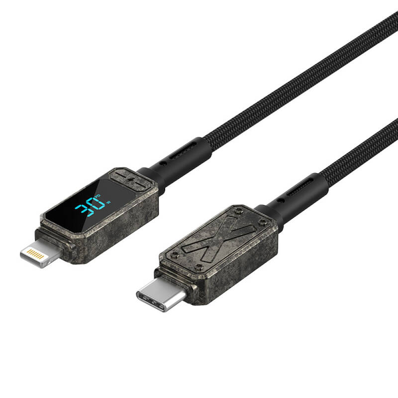 Wiwu Wi-C038 Titan Series Lightning to Type-C PD 30W LED Digital Display Charging and Data Cable 1.2M - 5