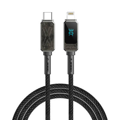 Wiwu Wi-C038 Titan Series Lightning to Type-C PD 30W LED Digital Display Charging and Data Cable 1.2M - 3