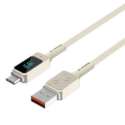 Wiwu Wi-C038 Titan Series USB-A to Type-C 6A 66W LED Digital Display Charging and Data Cable 1.2M - 5