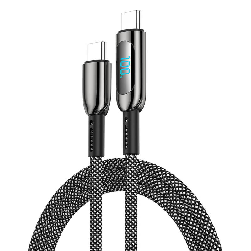 Wiwu Wi-C041 MagQ Zinc Alloy Type-C to Type-C Fast Charging Data and Charging Cable 100W - 1