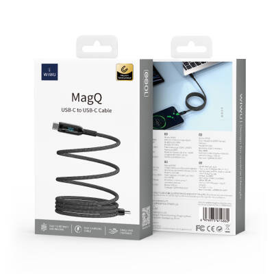 Wiwu Wi-C041 MagQ Zinc Alloy Type-C to Type-C Fast Charging Data and Charging Cable 100W - 16