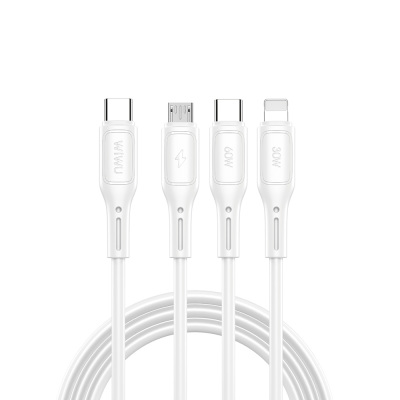 Wiwu Wi-C046E Starlink Serisi 3in1 USB-C to Lightning – Type-C – Micro Şarj ve Data Kablosu 60W 1.2M - 1