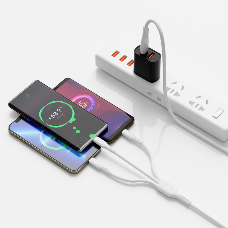 Wiwu Wi-C046E Starlink Serisi 3in1 USB-C to Lightning – Type-C – Micro Şarj ve Data Kablosu 60W 1.2M - 4