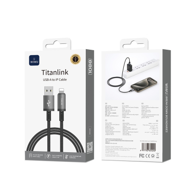 Wiwu Wi-C055 Titanlink Series USB-A to Lightning Fast Charging Data and Charging Cable 1M - 5