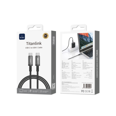 Wiwu Wi-C058 Titanlink Serisi Type-C to Type-C Hızlı Şarj Özellikli Data ve Şarj Kablosu 240W 1.5M - 4